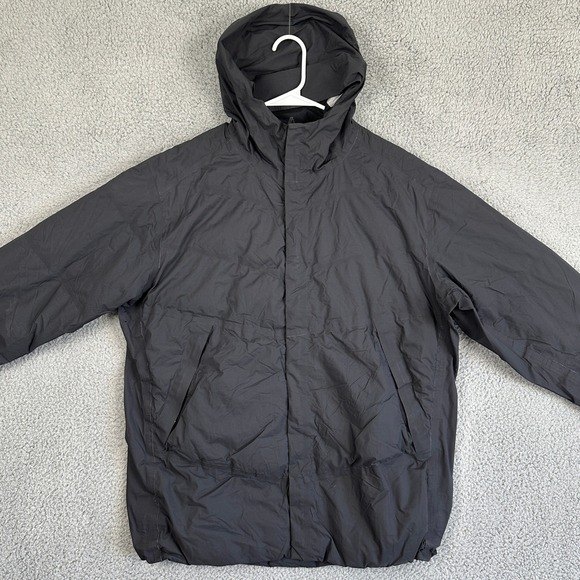 Sierra Designs Jacket Duck Down Mens XL Black Full Zip Hoodie Pocket Windbreaker - Picture 3 of 8